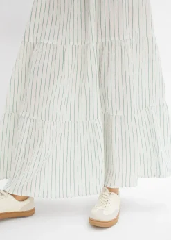 Jupe longue rayée, 100% coton