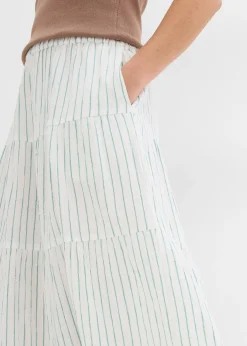 Jupe longue rayée, 100% coton