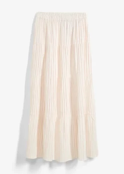 Jupe longue rayée, 100% coton