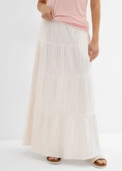 Jupe longue rayée, 100% coton