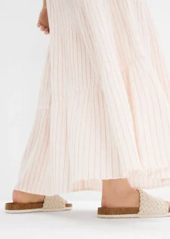 Jupe longue rayée, 100% coton