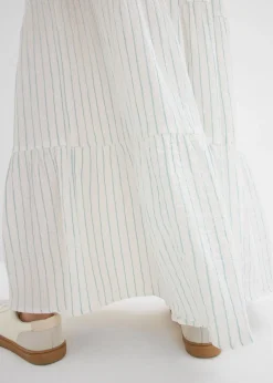 Jupe longue rayée, 100% coton