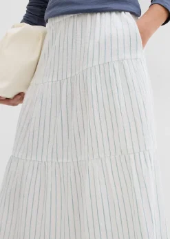 Jupe longue rayée, 100% coton