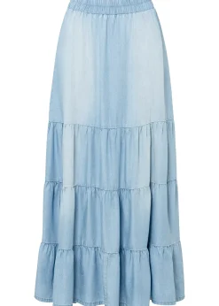 Jupe longue étagée