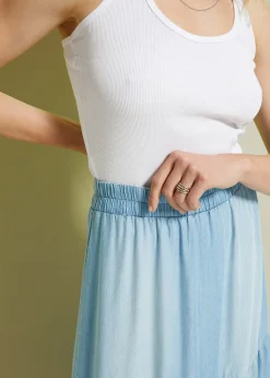 Jupe longue étagée