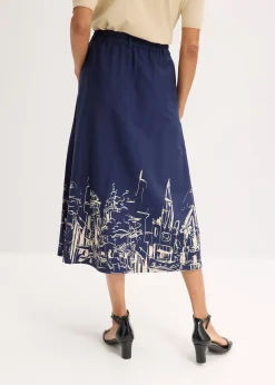 Jupe midi 100% coton