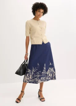 Jupe midi 100% coton