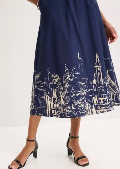 Jupe midi 100% coton