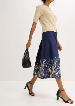 Jupe midi 100% coton