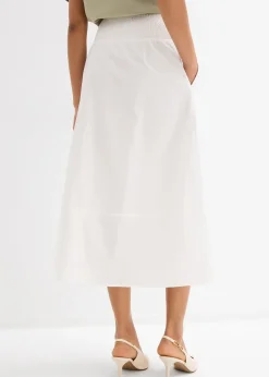 Jupe midi 100% coton