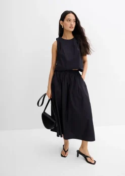 Jupe midi 100% coton