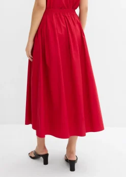 Jupe midi 100% coton