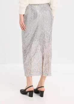 Jupe midi à sequins