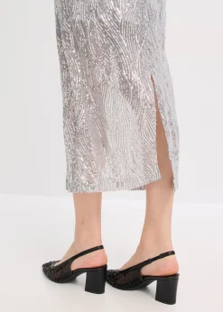 Jupe midi à sequins