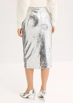 Jupe midi à sequins