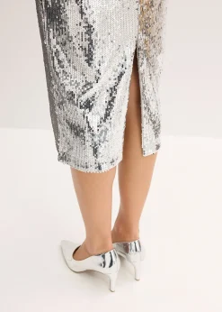 Jupe midi à sequins