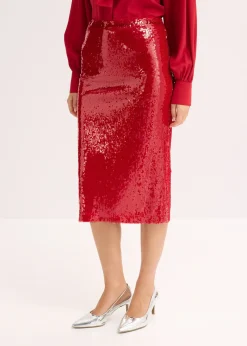 Jupe midi à sequins