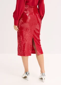 Jupe midi à sequins