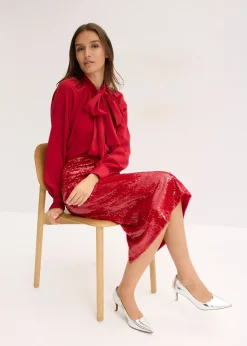 Jupe midi à sequins