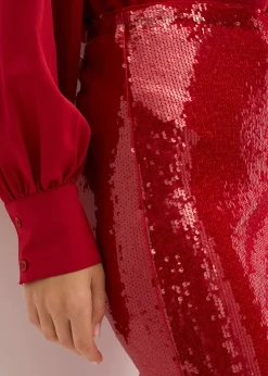 Jupe midi à sequins