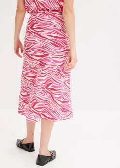 Jupe midi à taille élastiquée