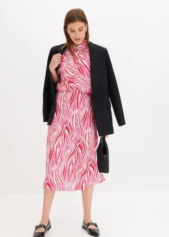 Jupe midi à taille élastiquée