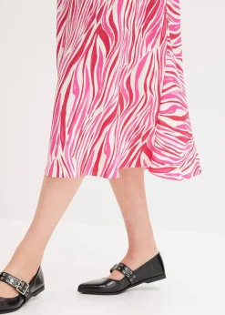 Jupe midi à taille élastiquée