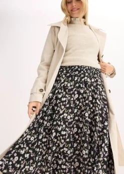 Jupe midi 100% viscose