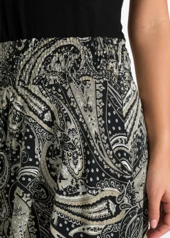 Jupe midi asymétrique 100% viscose