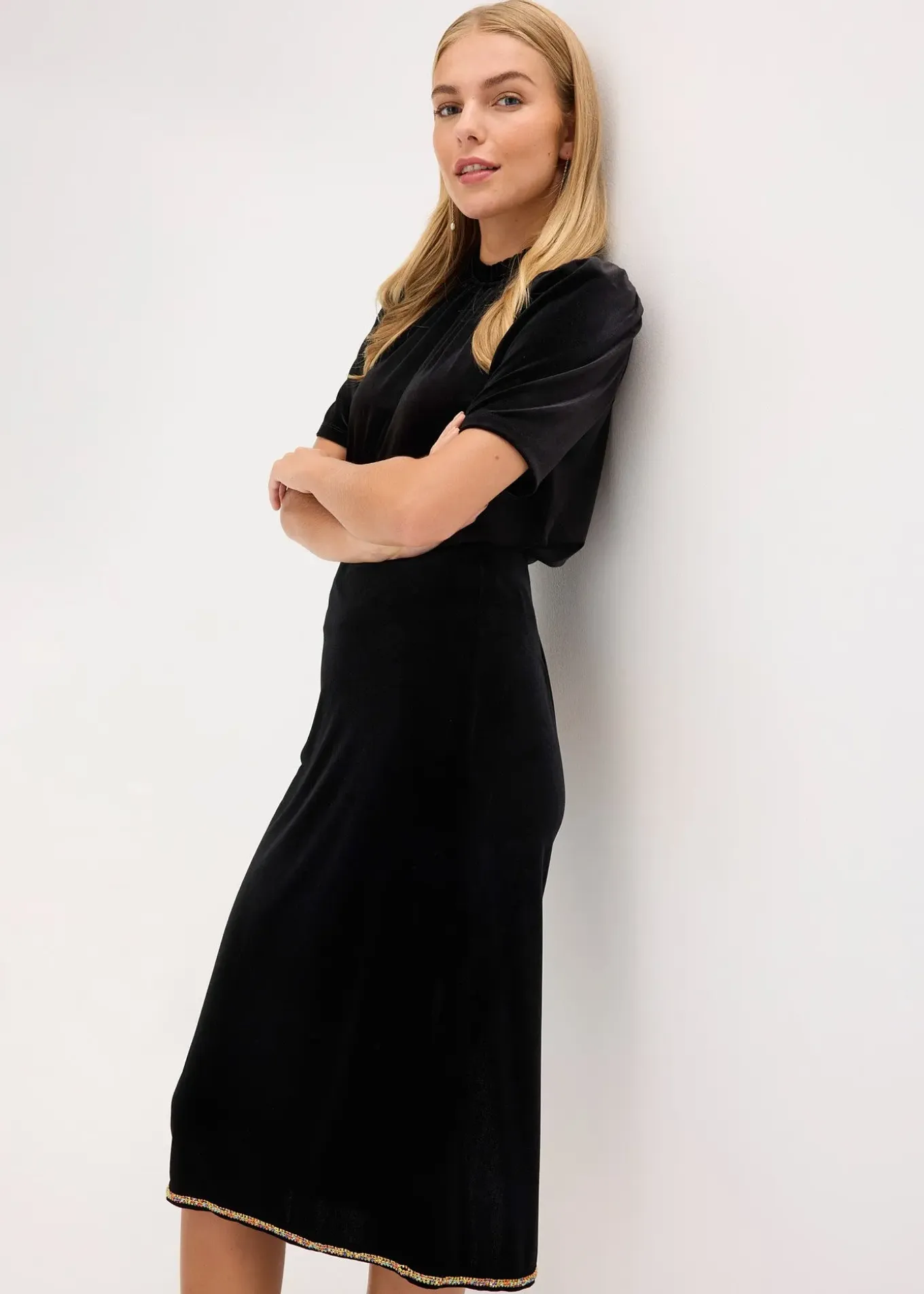 Jupe midi avec strass