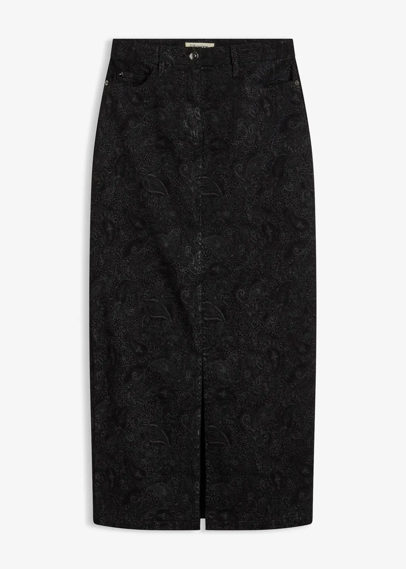 Jupe midi en coton extensible