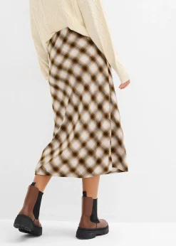 Jupe midi en flanelle 100% coton