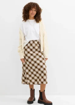 Jupe midi en flanelle 100% coton