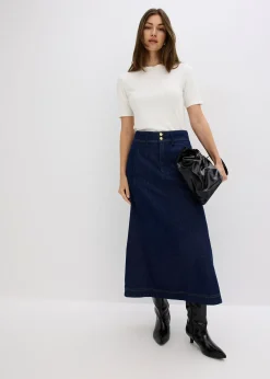 Jupe midi en jean