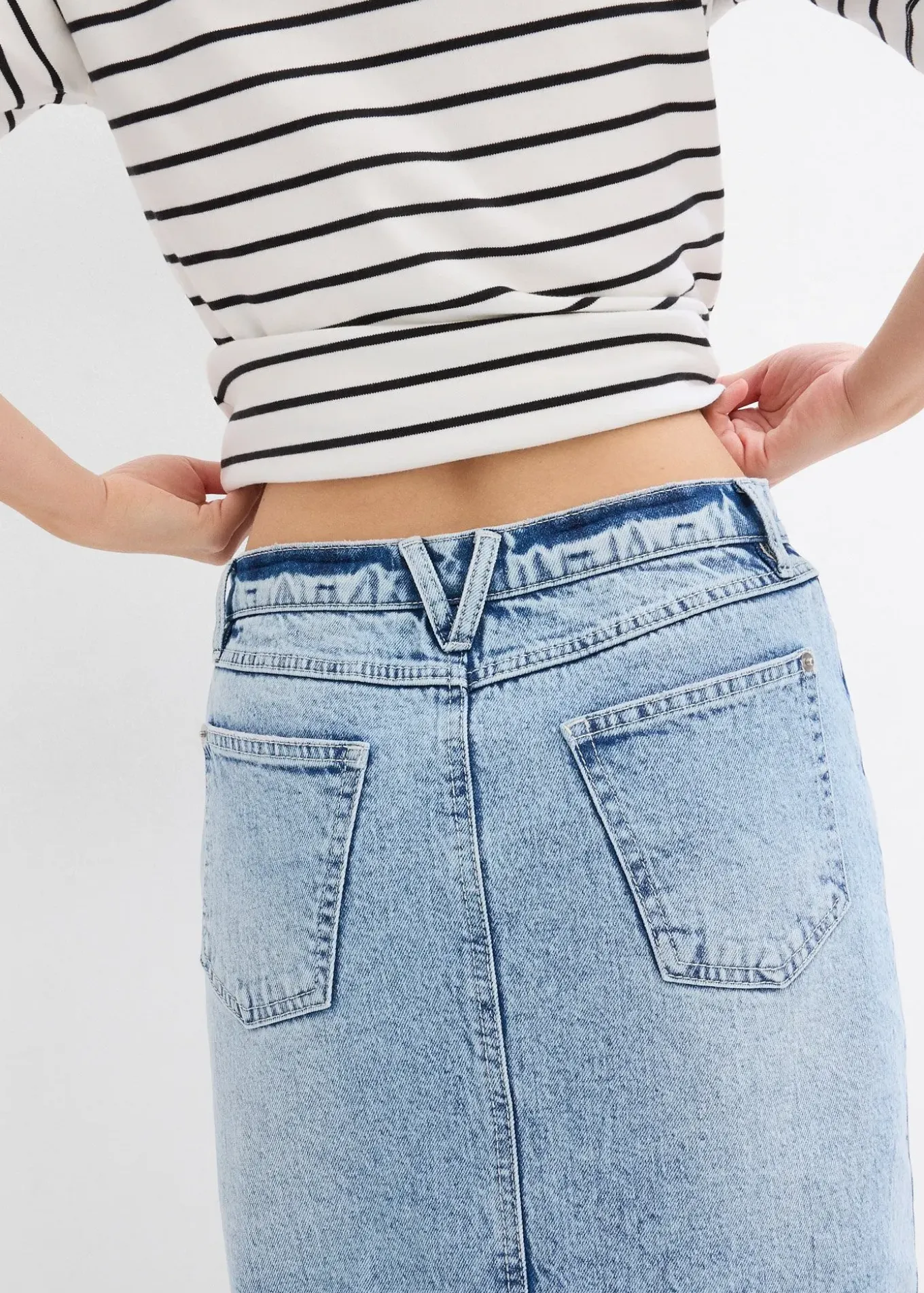 Jupe midi en jean