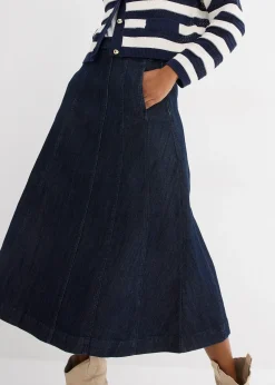 Jupe midi en jean