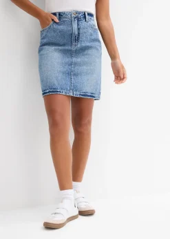Jupe midi en jean, peu extensible