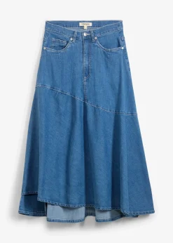 Jupe midi en jean, taille haute