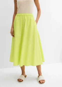 Jupe midi en lin majoritaire