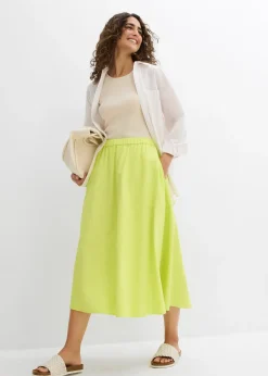 Jupe midi en lin majoritaire