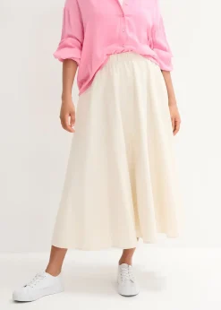 Jupe midi en lin majoritaire