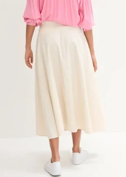 Jupe midi en lin majoritaire