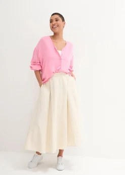 Jupe midi en lin majoritaire