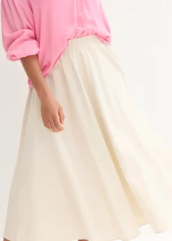Jupe midi en lin majoritaire