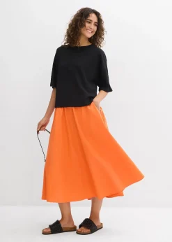 Jupe midi en lin majoritaire