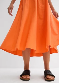 Jupe midi en lin majoritaire