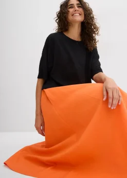 Jupe midi en lin majoritaire