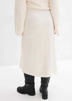 Jupe midi en maille douce