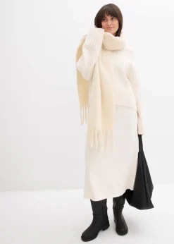 Jupe midi en maille douce