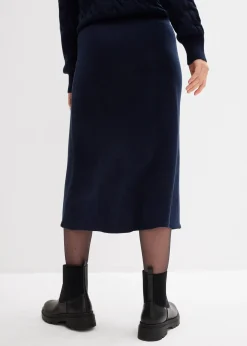 Jupe midi en maille douce